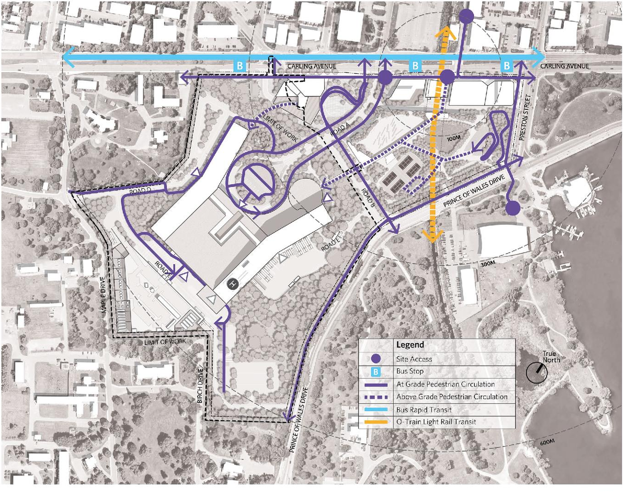 Construction site plan for project from page 58 of the file '2022-12-07 - Design Brief - D07-12-22-0168'