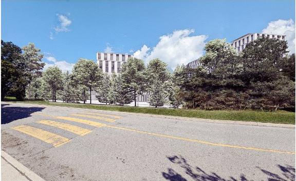 Rendering of building from page 74 of the file '2022-12-07 - Design Brief - D07-12-22-0168'