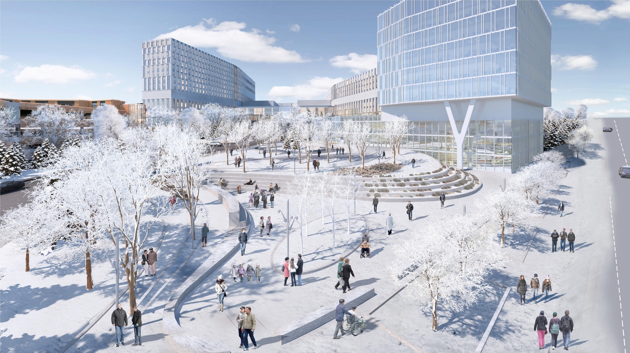 Rendering of building from page 28 of the file '2023-08-03 - Design Drawings - D07-12-22-0168'