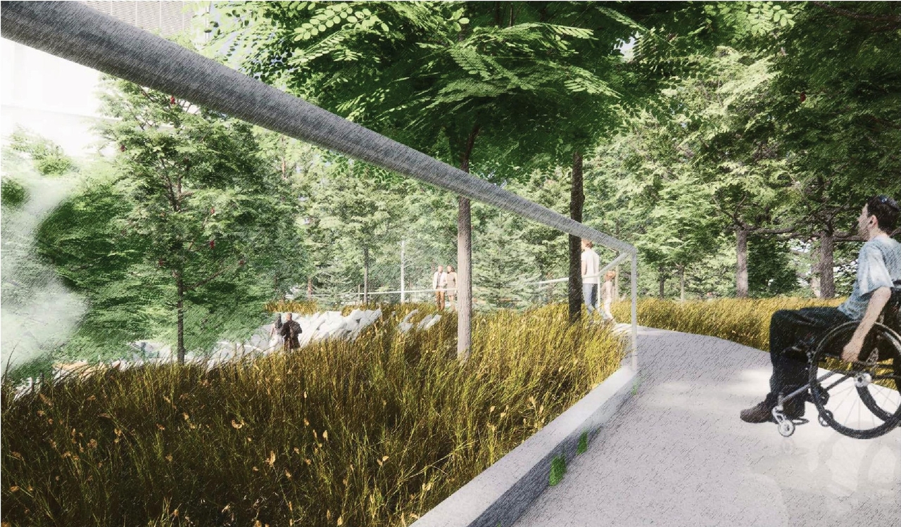 Rendering of building from page 29 of the file '2023-08-03 - Design Drawings - D07-12-22-0168'