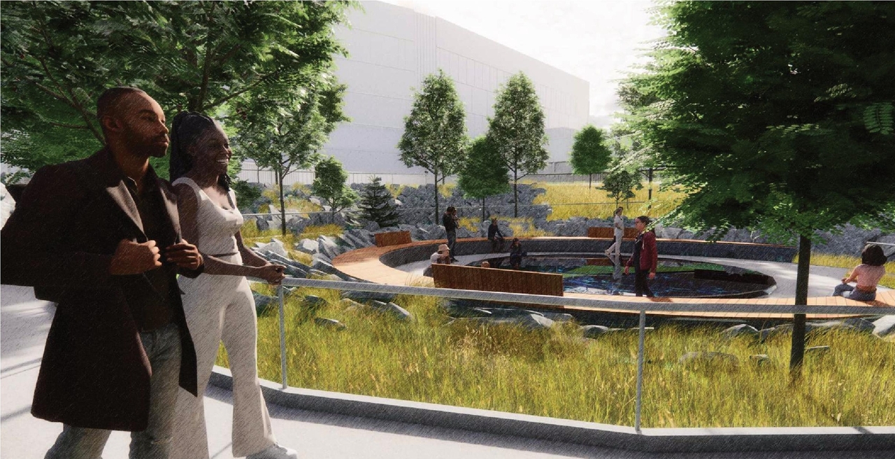 Rendering of building from page 30 of the file '2023-08-03 - Design Drawings - D07-12-22-0168'