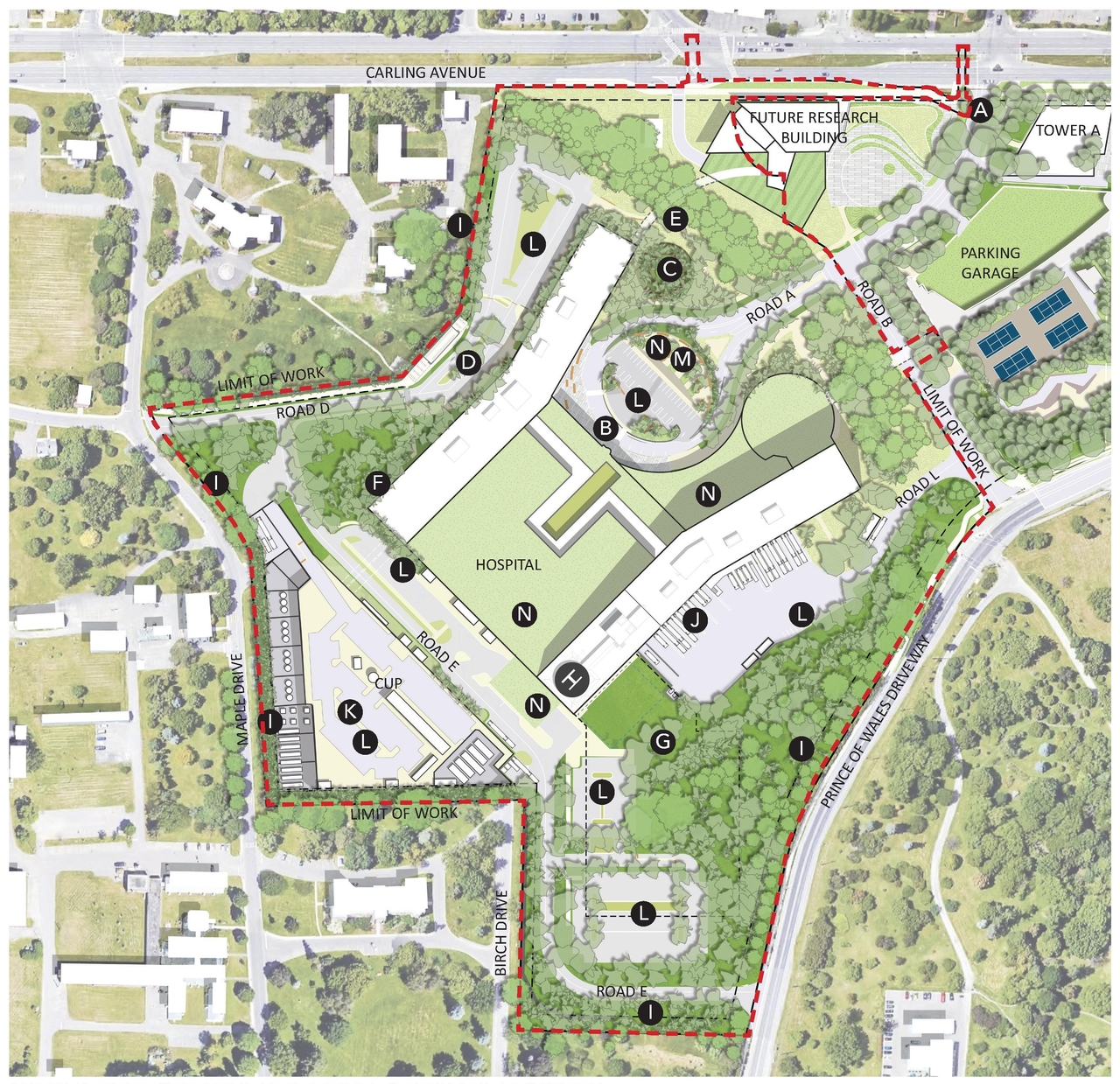 Construction site plan for project from page 4 of the file '2023-08-03 - Design Drawings - D07-12-22-0168'