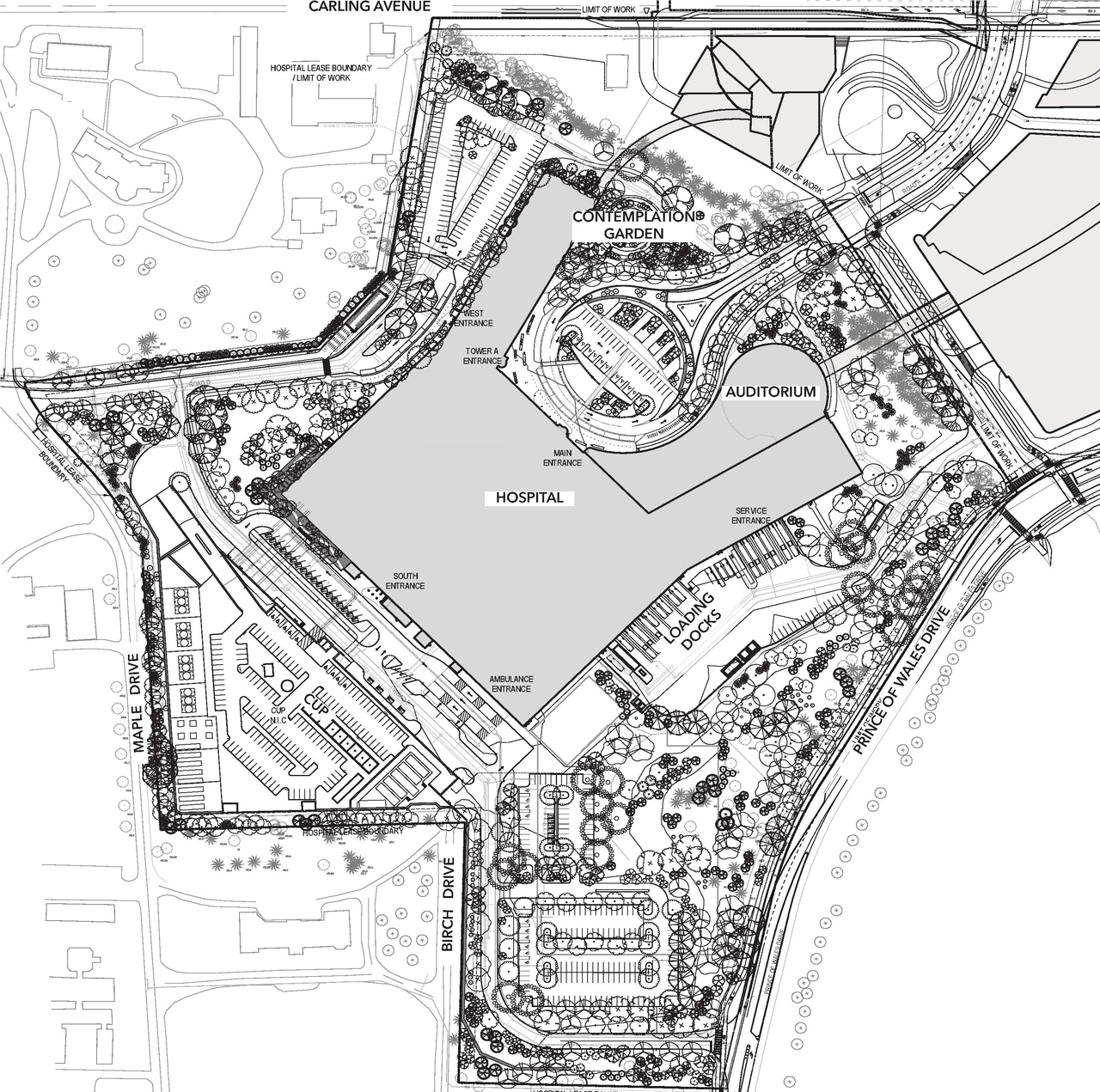 Construction site plan for project from page 9 of the file '2023-08-03 - Design Drawings - D07-12-22-0168'