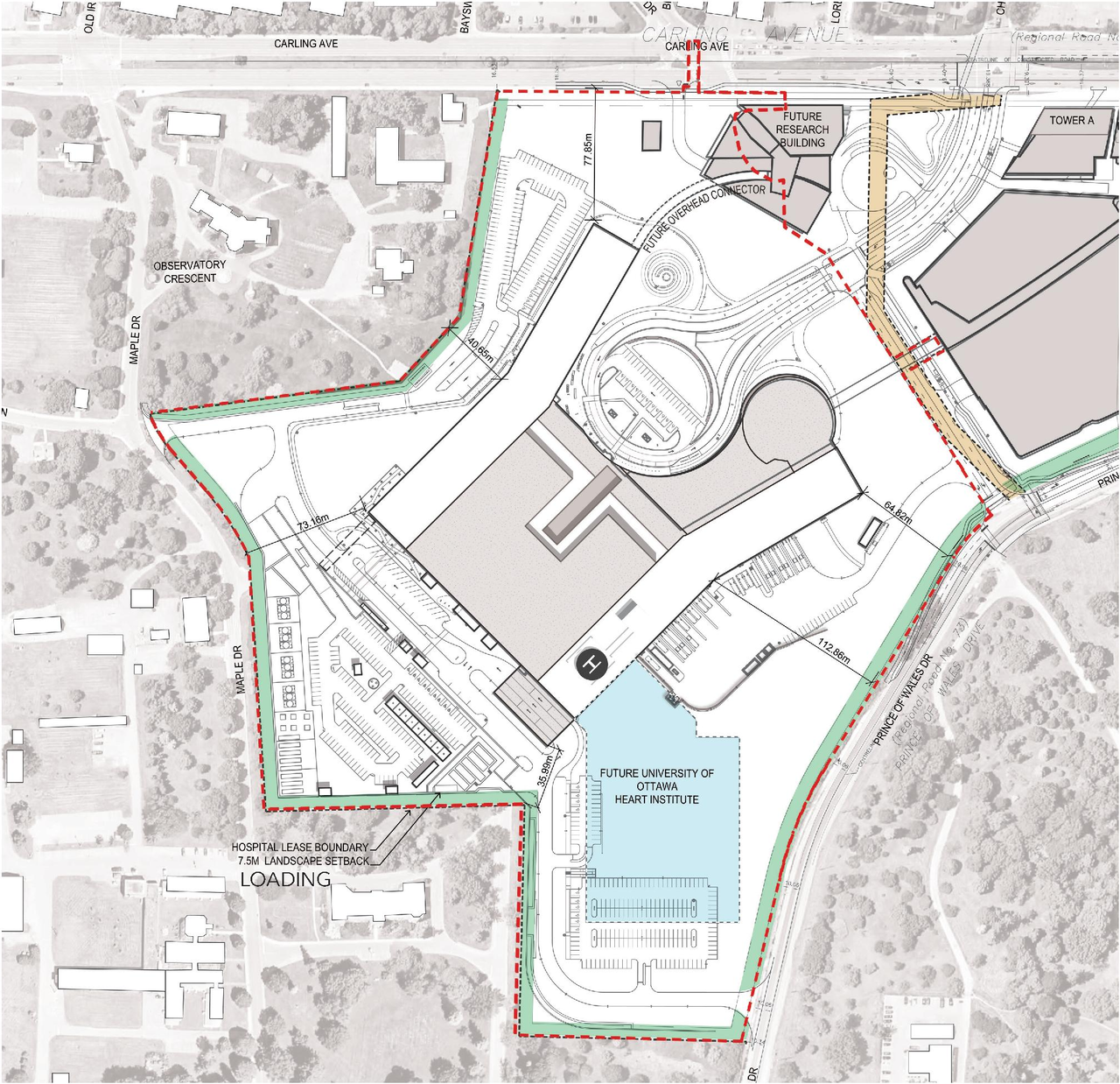 Construction site plan for project from page 5 of the file '2022-12-07 - Site Plan Control and FLUDA Design Drawings - D07-12-22-0168'