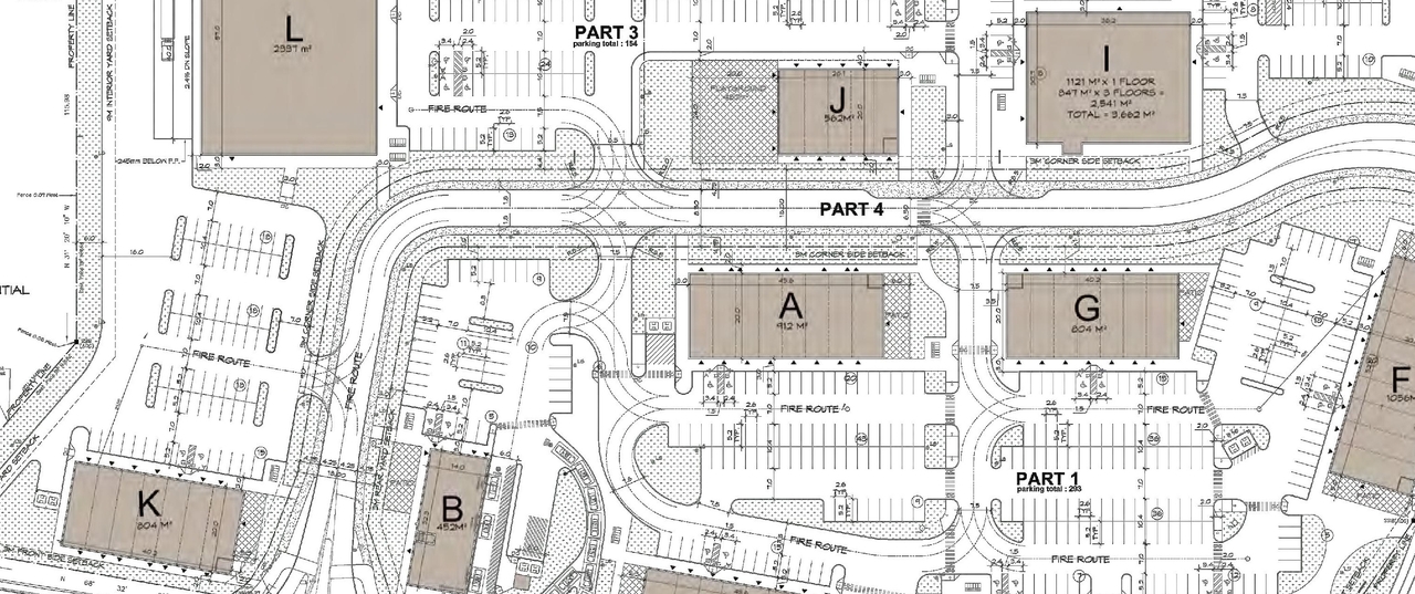 Construction site plan for project from page 27 of the file '2023-04-03 - Design Brief - D07-12-22-0169'