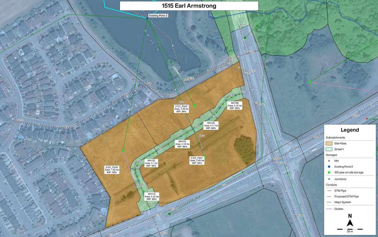 Construction site plan for project from page 90 of the file '2023-04-03 - Design Brief - D07-12-22-0169'