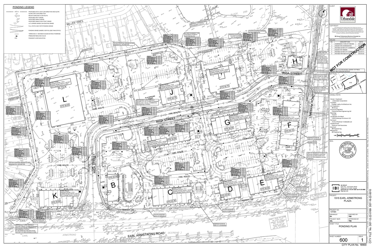 Construction site plan for project from page 128 of the file '2023-07-25 - Design Brief - D07-12-22-0169'