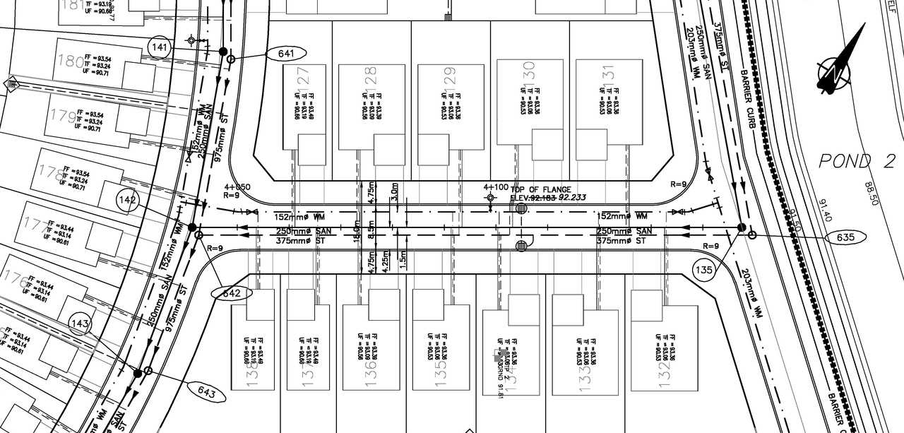 Construction site plan for project from page 134 of the file '2023-07-25 - Design Brief - D07-12-22-0169'