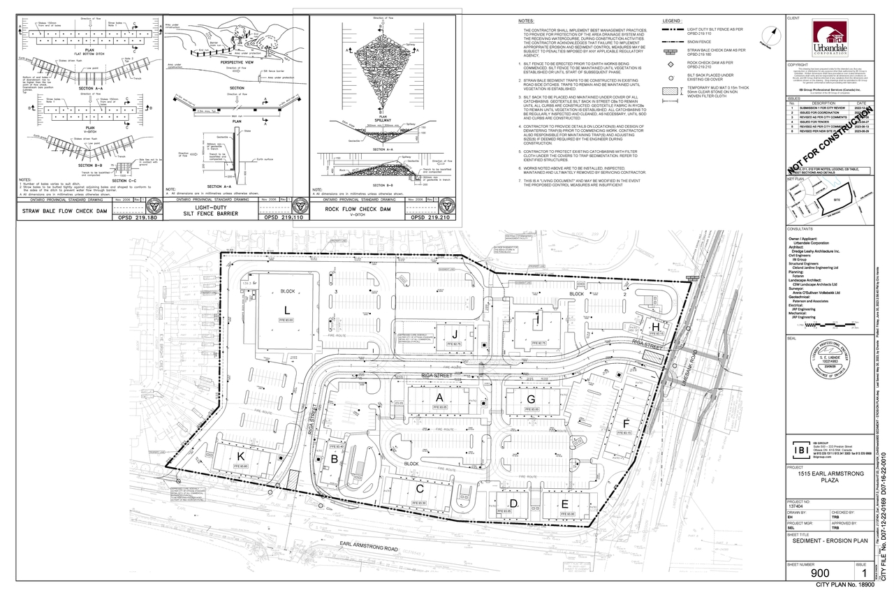 Construction site plan for project from page 136 of the file '2023-07-25 - Design Brief - D07-12-22-0169'
