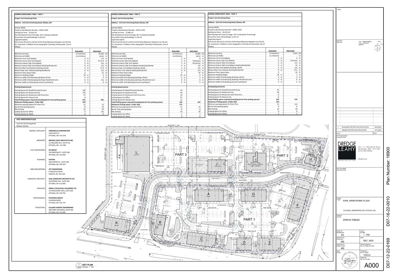 Construction site plan for project from page 29 of the file '2023-07-25 - Design Brief - D07-12-22-0169'