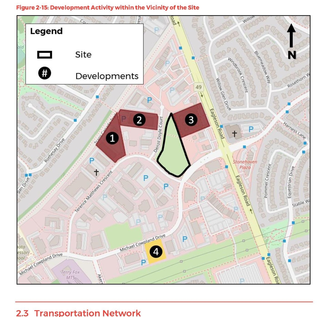 Construction site plan for project from page 16 of the file '2022-12-19 - Planning Rationale and Design Brief - D07-12-22-0174'