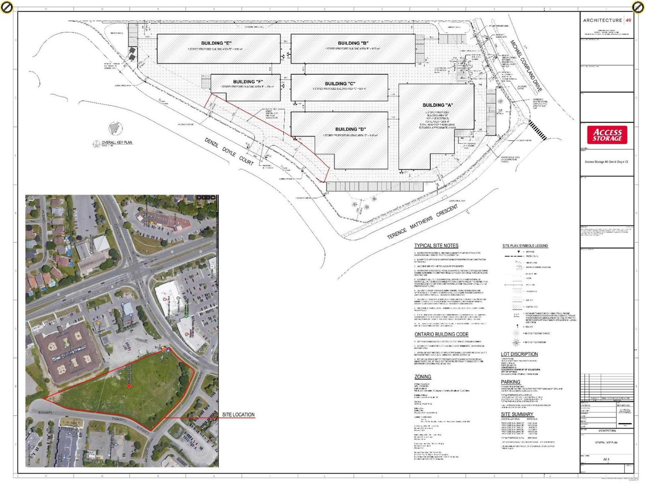 Construction site plan for project from page 21 of the file '2022-12-19 - Planning Rationale and Design Brief - D07-12-22-0174'