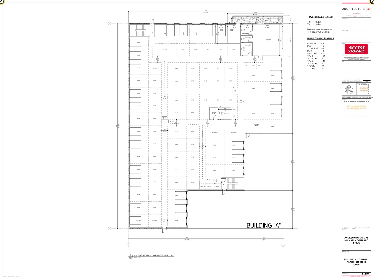 Floor plan for project from page 1 of the file '2023-07-21 - Elevations and Floor Plans - D07-12-22-0174'
