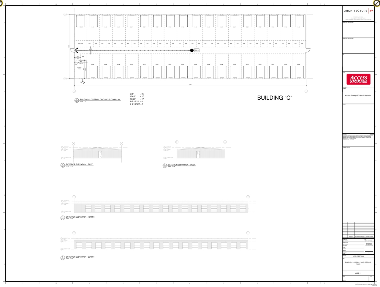 Floor plan for project from page 5 of the file '2023-07-21 - Elevations and Floor Plans - D07-12-22-0174'