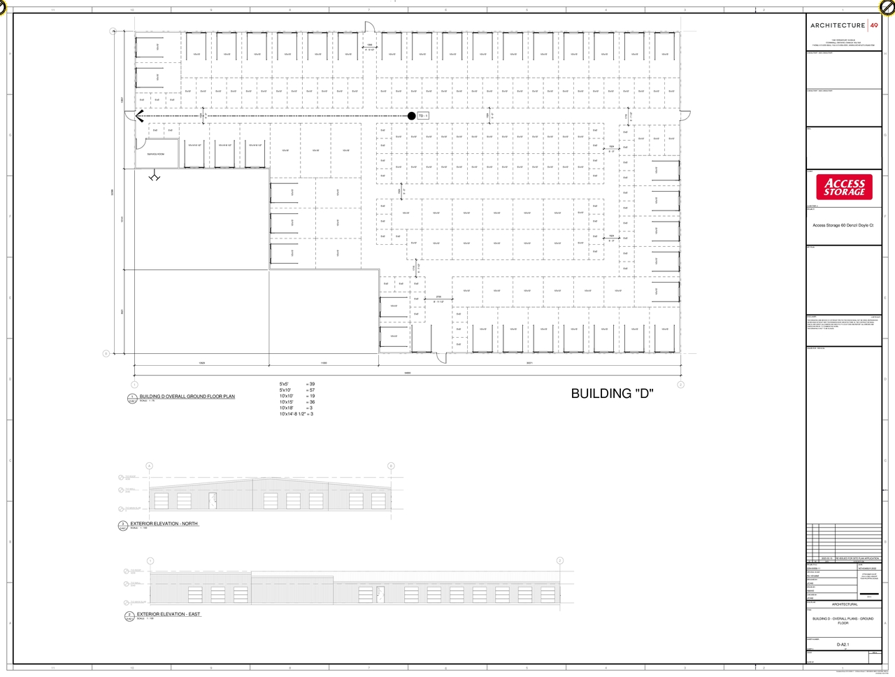 Floor plan for project from page 6 of the file '2023-07-21 - Elevations and Floor Plans - D07-12-22-0174'