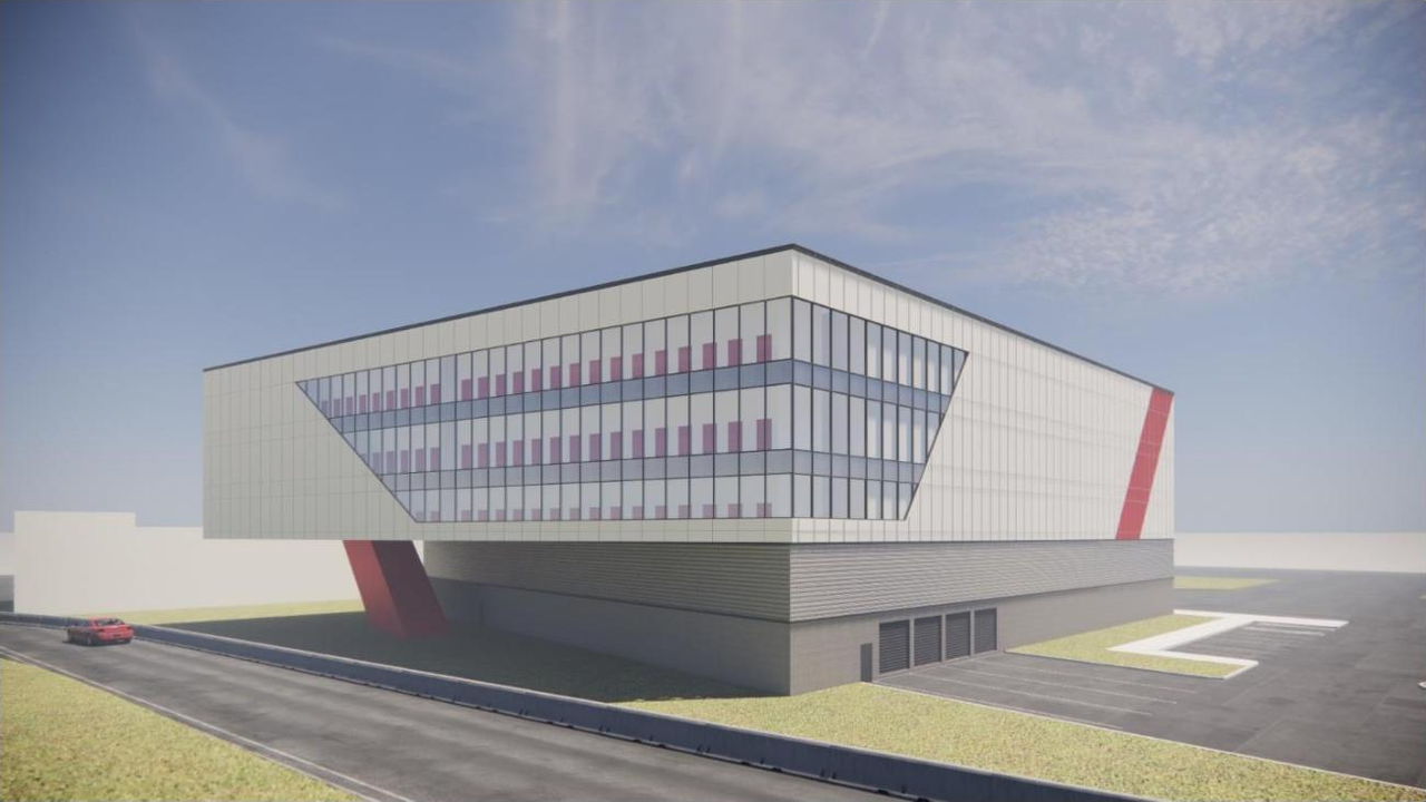 Rendering of building from page 1 of the file '2022-12-21 - Planning Rationale and Design Brief - D07-12-22-0175'