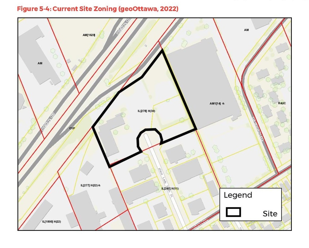 Construction site plan for project from page 39 of the file '2022-12-21 - Planning Rationale and Design Brief - D07-12-22-0175'