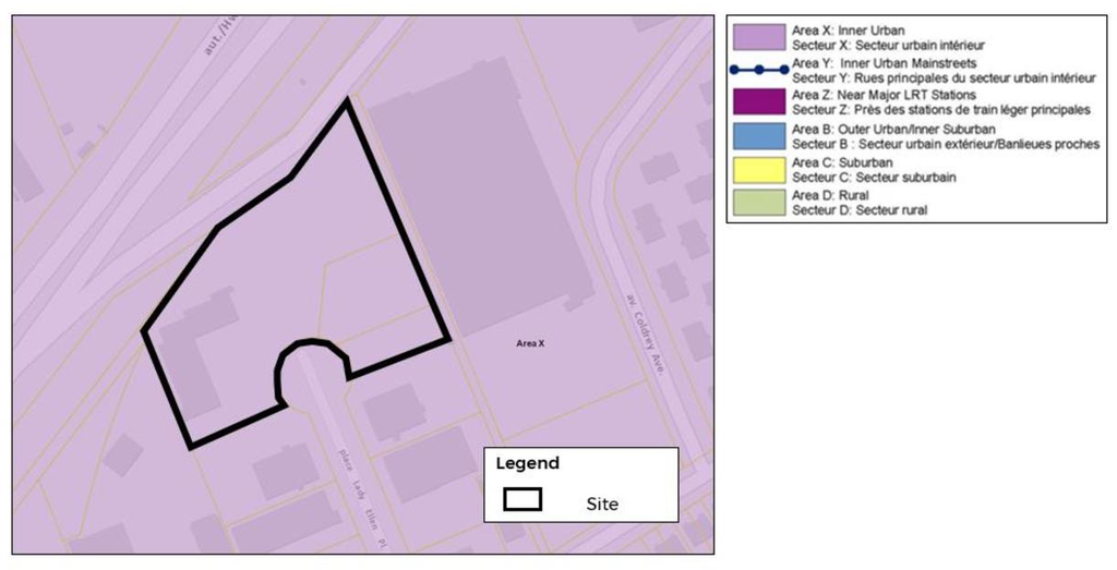 Construction site plan for project from page 46 of the file '2022-12-21 - Planning Rationale and Design Brief - D07-12-22-0175'