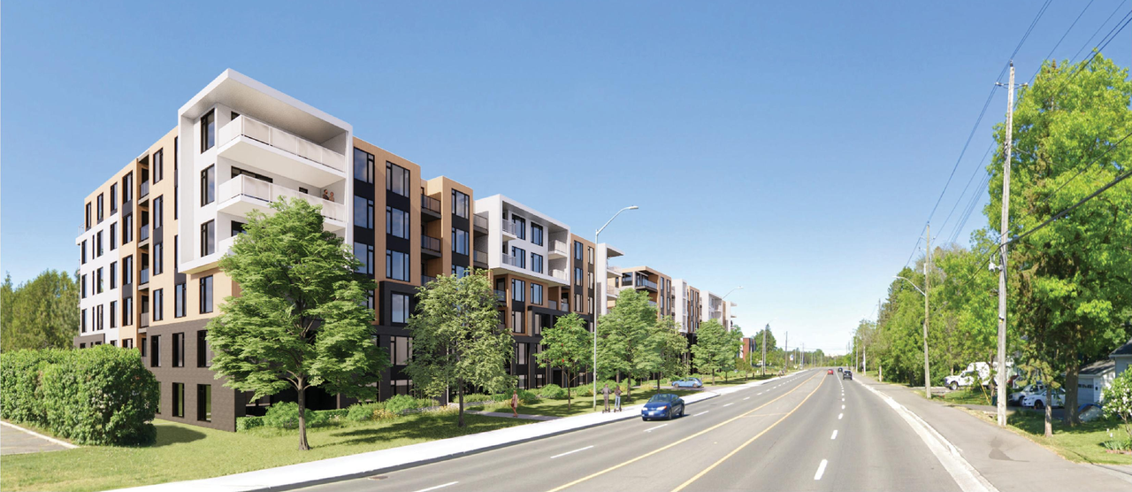 Rendering of building from page 4 of the file '2023-01-11 - Design Brief - D07-12-22-0177'