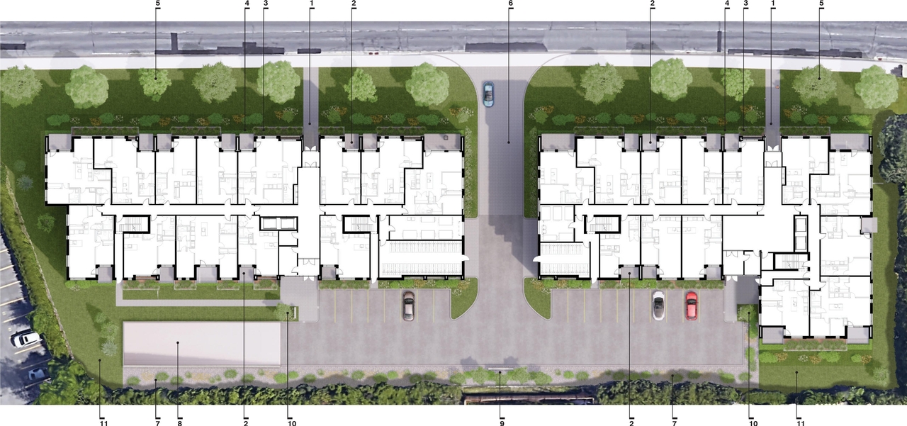 Construction site plan for project from page 9 of the file '2023-01-11 - Design Brief - D07-12-22-0177'