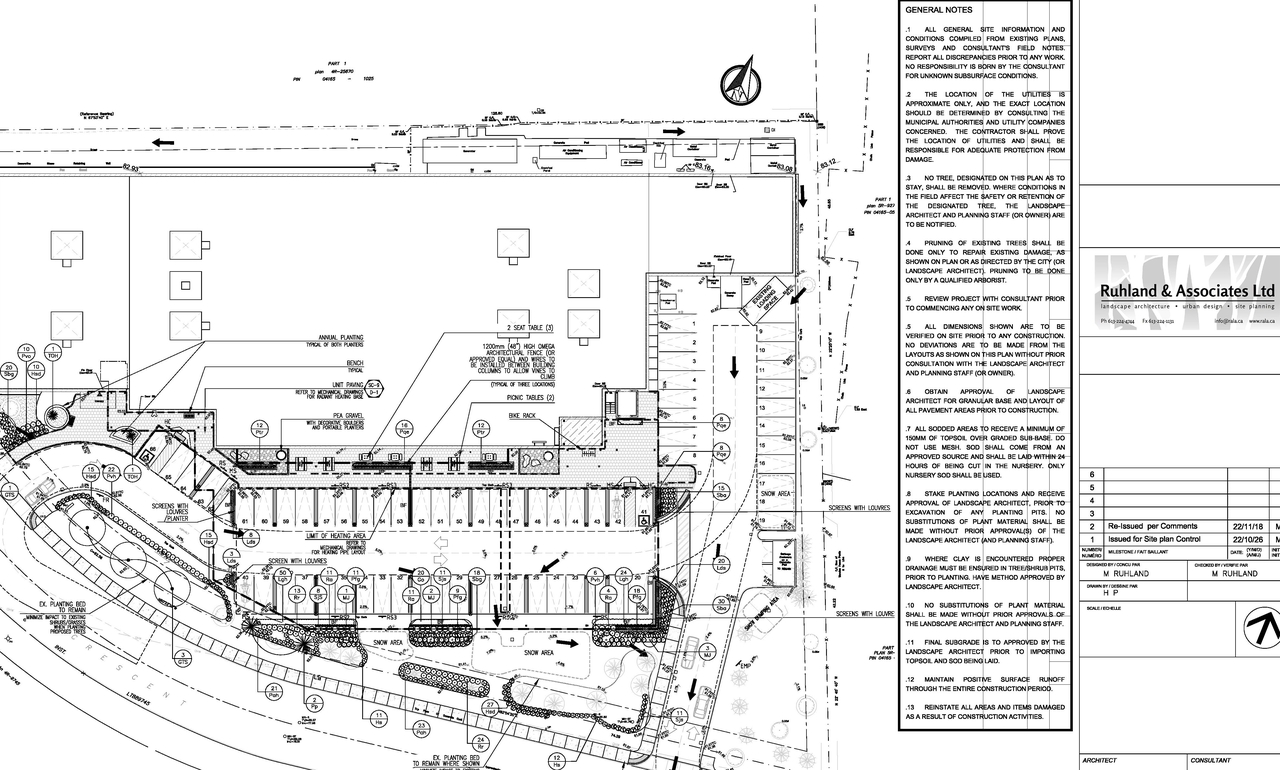 Construction site plan for project from page 10 of the file '2022-12-21 - Design Brief - D07-12-22-0179'