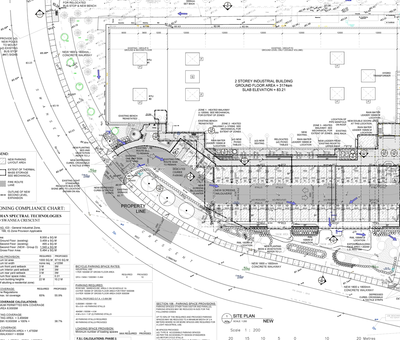 Construction site plan for project from page 9 of the file '2022-12-21 - Design Brief - D07-12-22-0179'
