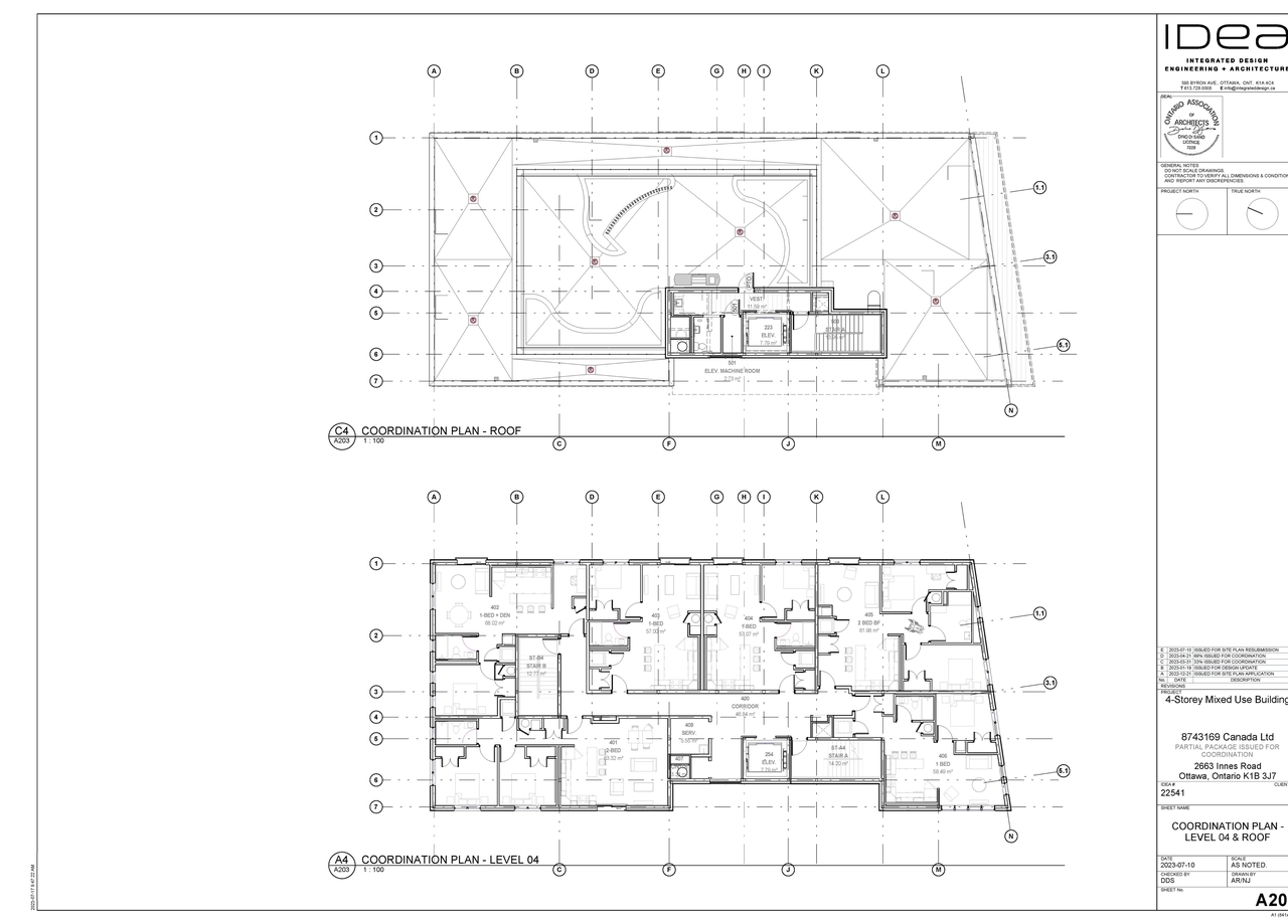 Construction site plan for project from page 3 of the file '2023-07-19 - Floor Plans - D07-12-22-0182'