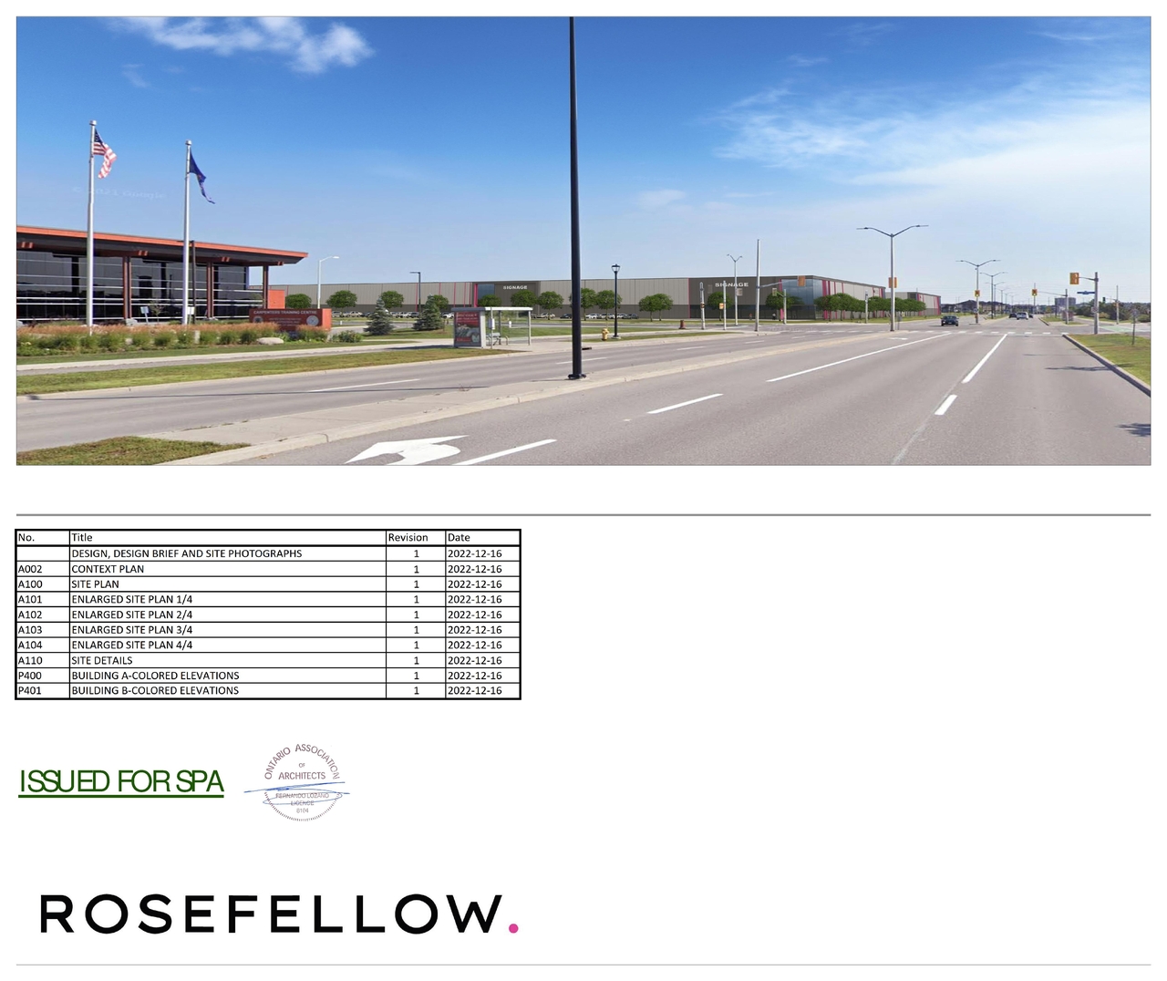 Construction site plan for project from page 1 of the file '2022-12-28 - Design Brief - D07-12-22-0186'