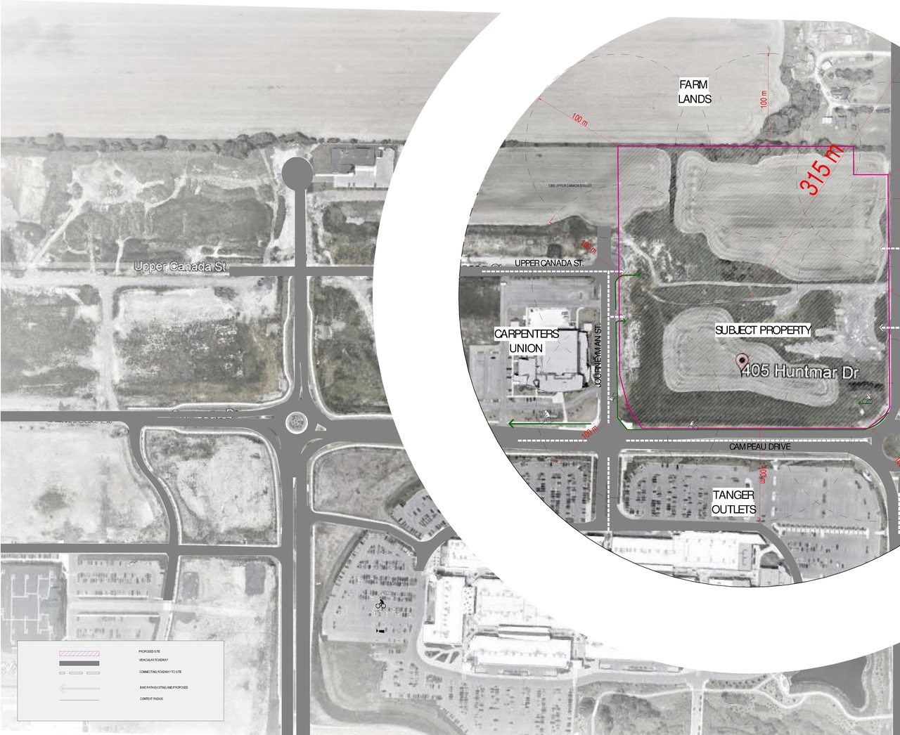 Construction site plan for project from page 17 of the file '2022-12-28 - Design Brief - D07-12-22-0186'