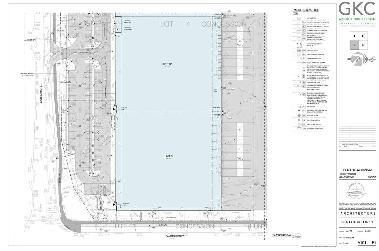 Construction site plan for project from page 19 of the file '2022-12-28 - Design Brief - D07-12-22-0186'