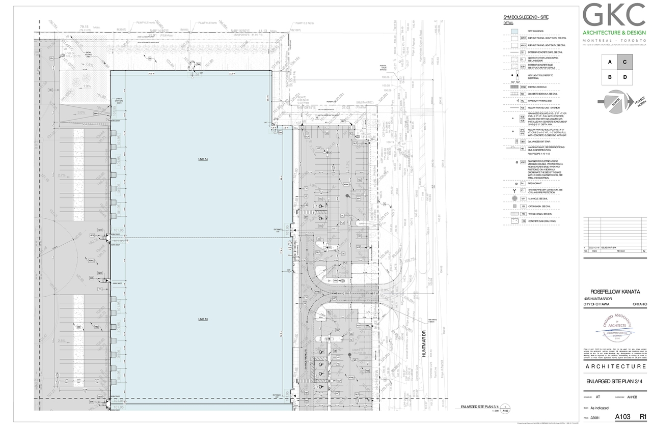 Construction site plan for project from page 21 of the file '2022-12-28 - Design Brief - D07-12-22-0186'