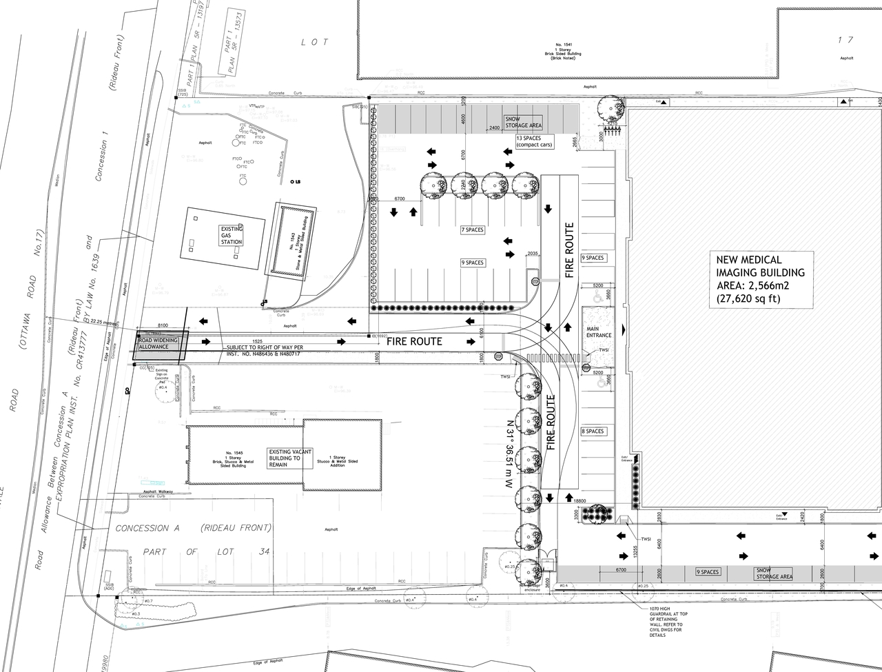 Construction site plan for project from page 1 of the file '05-19-2023 - Revised Site Plan Floor Plans Elevations - D07-12-22-0190'