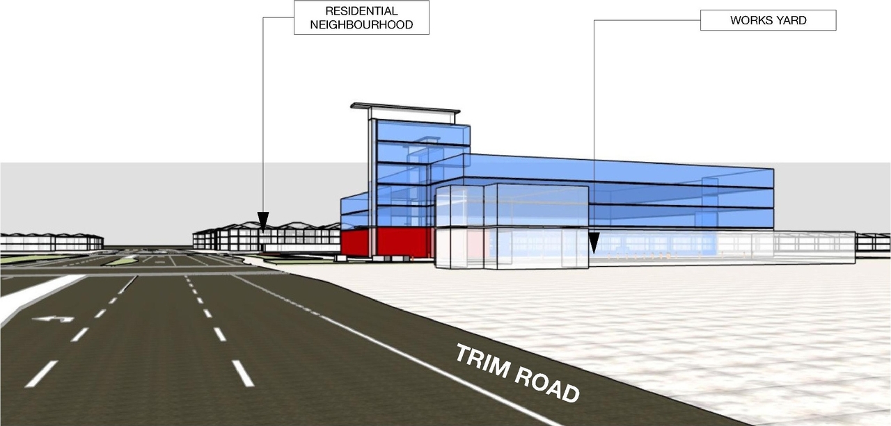 Rendering of building from page 3 of the file '2023-01-03 - Views and Section - D07-12-23-0001'