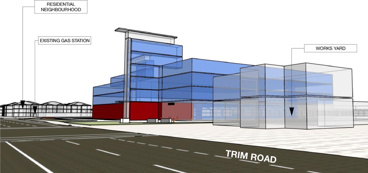 Rendering of building from page 5 of the file '2023-01-03 - Views and Section - D07-12-23-0001'