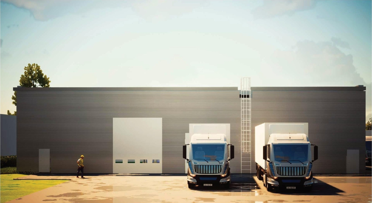 Rendering of building from page 13 of the file '2023-02-16 - Design Brief - D07-12-23-0016'