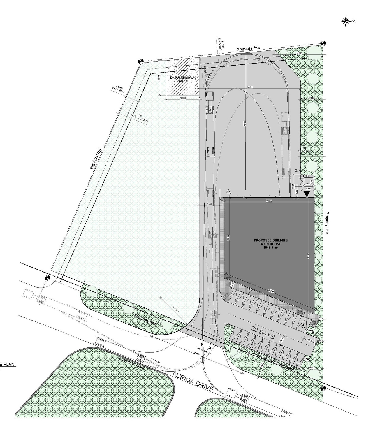 Construction site plan for project from page 14 of the file '2023-02-16 - Design Brief - D07-12-23-0016'