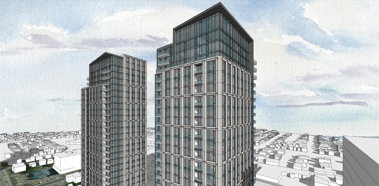 Rendering of building from page 2 of the file '2023-03-31 - Views - D07-12-23-0019'