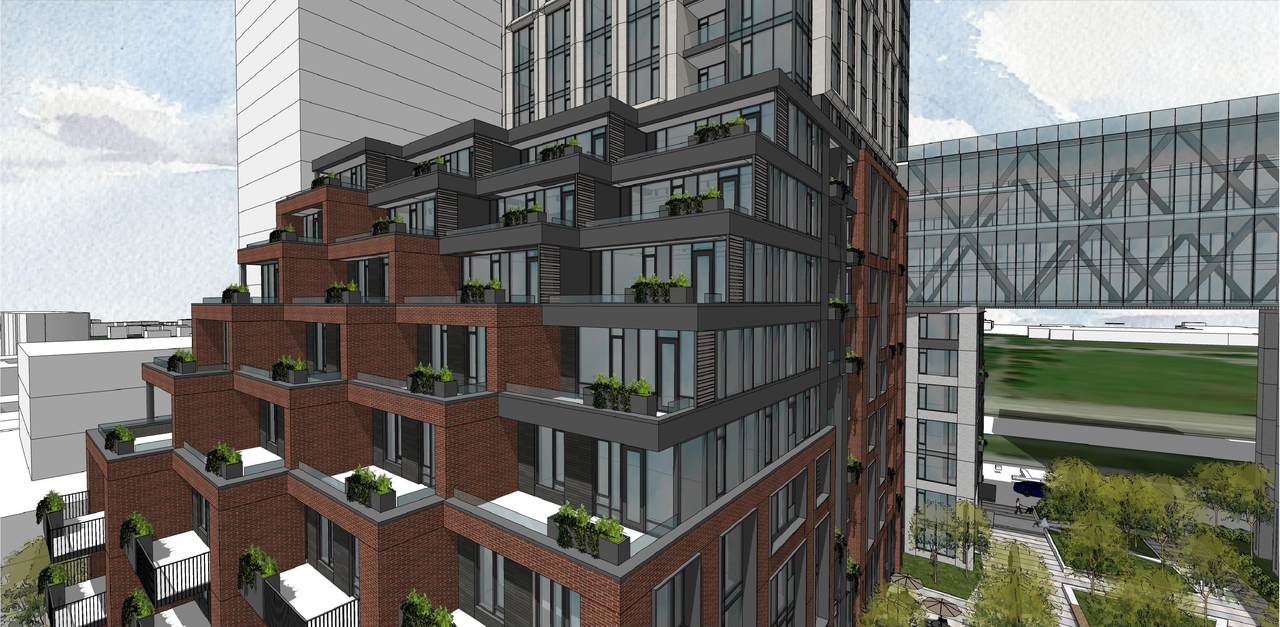 Rendering of building from page 4 of the file '2023-03-31 - Views - D07-12-23-0019'
