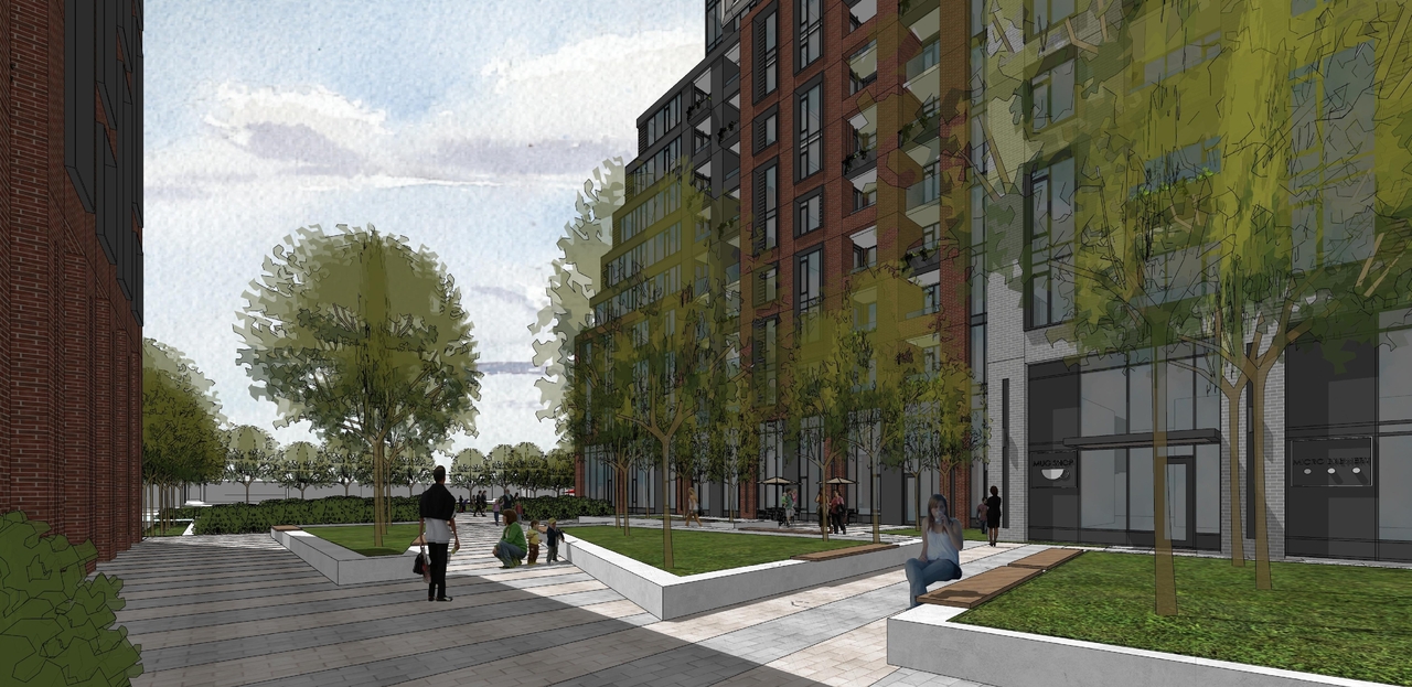 Rendering of building from page 7 of the file '2023-03-31 - Views - D07-12-23-0019'