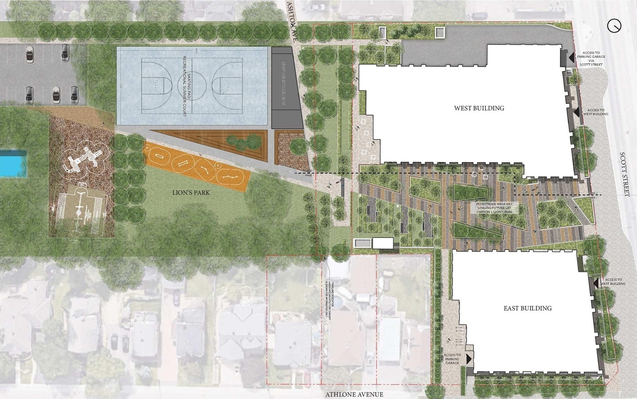 Construction site plan for project from page 25 of the file '2024-04-17 - Design Brief - D07-12-23-0019'