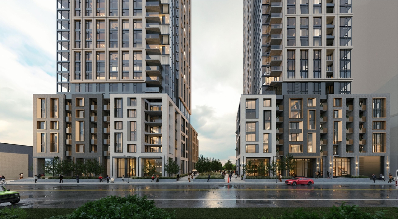 Rendering of building from page 29 of the file '2024-04-17 - Design Brief - D07-12-23-0019'