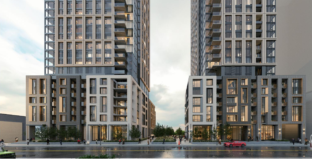 Rendering of building from page 7 of the file '2024-04-17 - Design Brief - D07-12-23-0019'