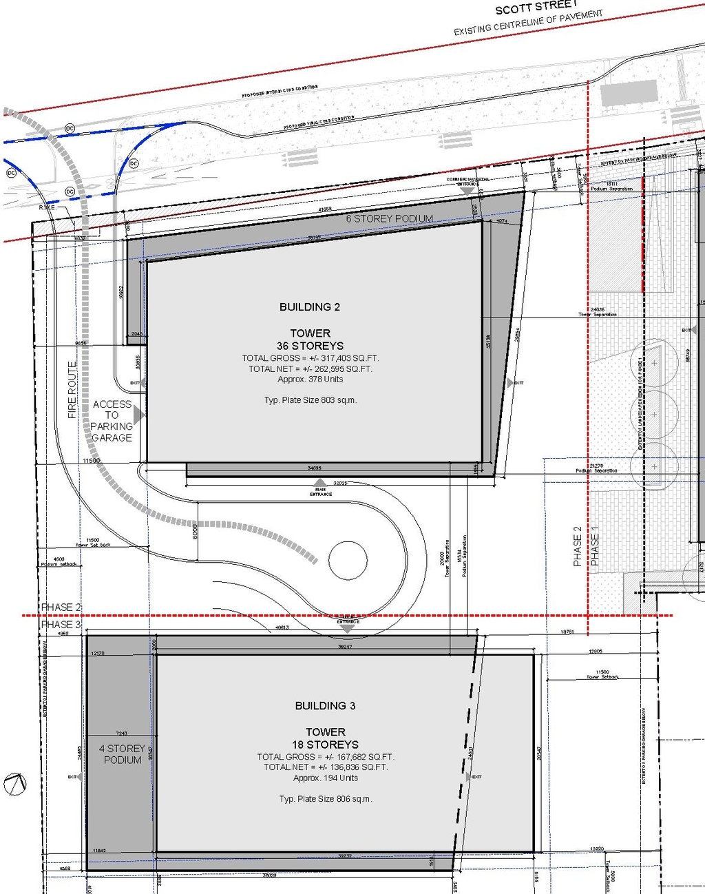Construction site plan for project from page 5 of the file '2026-02-09 - Design Brief - D07-12-23-0019'