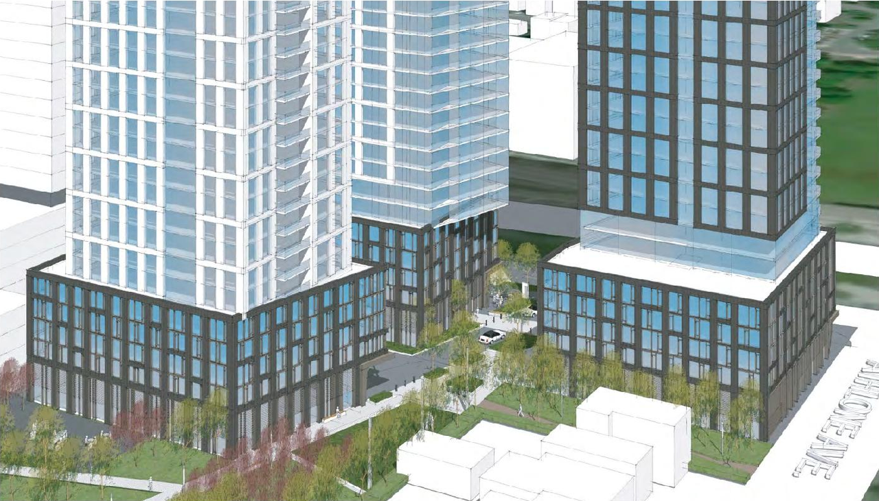 Rendering of building from page 18 of the file '2023-05-11 - Planning Rationale & Design Brief -D07-12-23-0019'