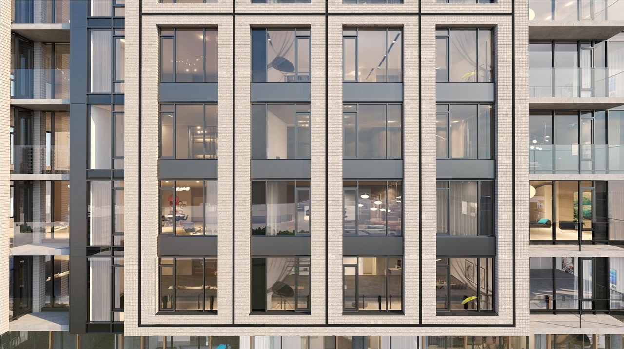 Rendering of building from page 11 of the file '2024-07-22 - Design Brief - D07-12-23-0019'