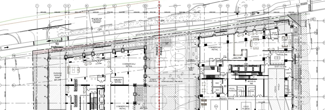 Construction site plan for project from page 13 of the file '2024-07-22 - Design Brief - D07-12-23-0019'