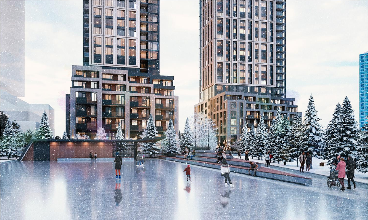 Rendering of building from page 14 of the file '2024-07-22 - Design Brief - D07-12-23-0019'