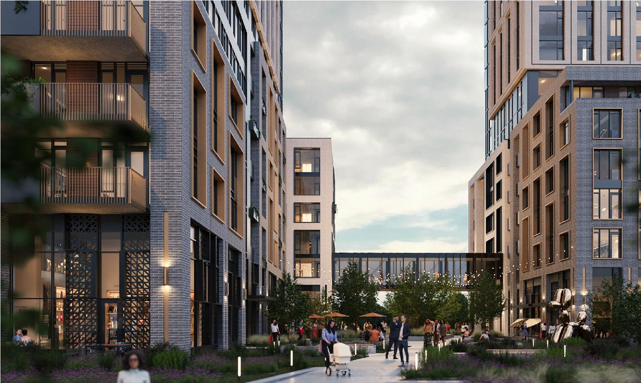 Rendering of building from page 14 of the file '2024-07-22 - Design Brief - D07-12-23-0019'