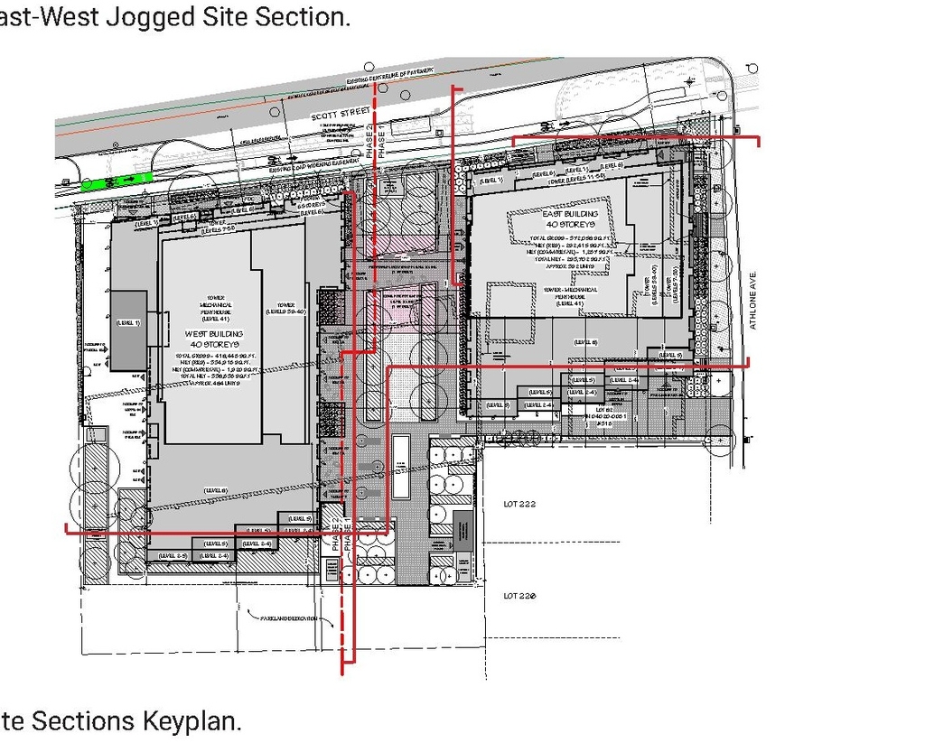 Construction site plan for project from page 18 of the file '2024-07-22 - Design Brief - D07-12-23-0019'