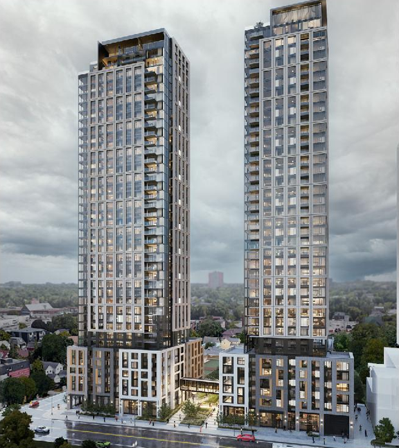 Rendering of building from page 22 of the file '2024-07-22 - Design Brief - D07-12-23-0019'